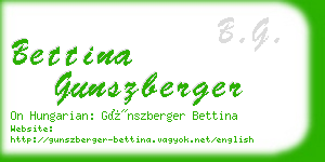 bettina gunszberger business card